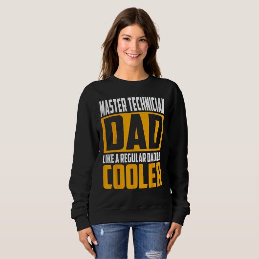 Mens Master Technician Dad Like a Regular Dad bu Sweatshirt (Vorne ganz)