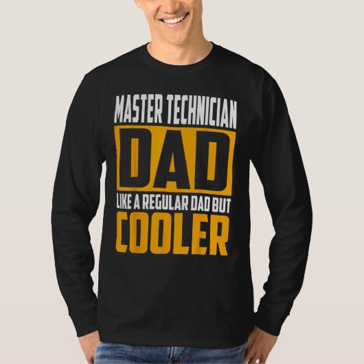 Mens Master Technician Dad Like a Regular Dad bu T-Shirt (Vorderseite)