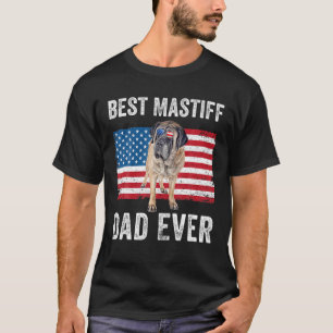 Mens Mastiff Vater Daddy American Flag English Mas T-Shirt