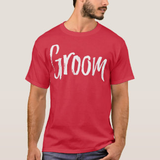 Mens Matching Bride and Groom Couples Wedding T-Shirt