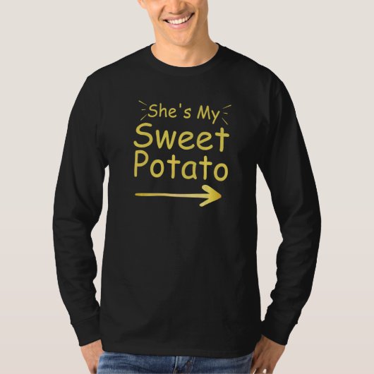 Mens Matching Couple Apparel She's My Sweet Potato T-Shirt (Vorderseite)