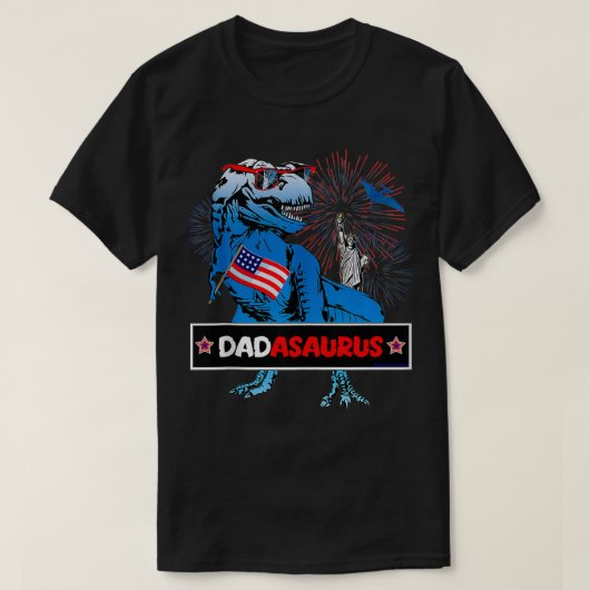Mens Matching Family 4. Juli Patriotic DADASAU T-Shirt (Design vorne)