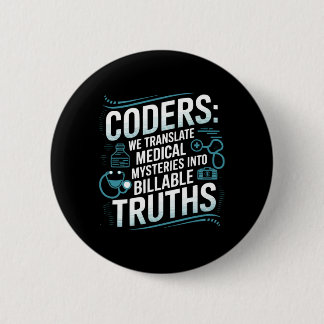 Mens Medical Coder Job Profession Hospital Button