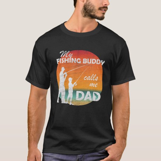 Mens mein Angelbuddy nennt mich Vater Spaß Fischen T-Shirt (Vorderseite)