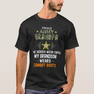 Mens mein Enkel trägt eine Armee mit Kampfstiefeln T-Shirt