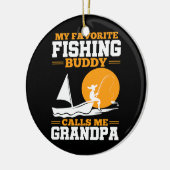 Mens mein Lieblings-Angelbuddy nennt mich Opa Keramik Ornament (Links)