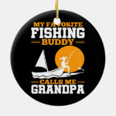 Mens mein Lieblings-Angelbuddy nennt mich Opa Keramik Ornament (Hinten)