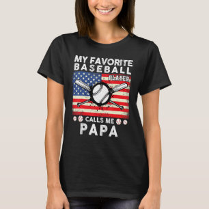 Mens Mein Lieblings-Baseball-Spieler ruft mich Pap T-Shirt