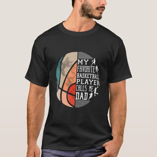 Mens Mein Lieblings-Basketball-Spieler nennt mich  T-Shirt (Vorderseite)