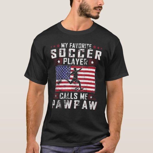 Mens mein Lieblings-Fußballspieler nennt mich Pawp T-Shirt (Vorderseite)