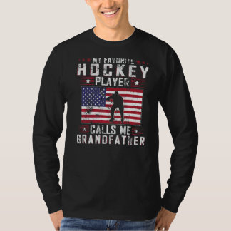 Mens Mein Lieblings-Hockey-Spieler nennt mich Gran T-Shirt
