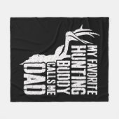 Mens mein Lieblings-Jagdbuddy nennt mich Vater Hir Fleecedecke (Vorderseite (Horizontal))