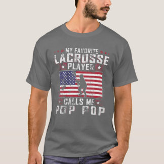 Mens Mein Lieblings-Lacrosse-Player ruft Pop-Pop a T-Shirt