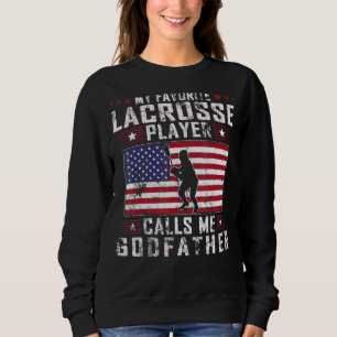 Mens Mein Lieblings-Lacrosse-Spieler ruft mich God Sweatshirt