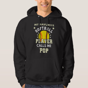 Mens mein Lieblings-Softball-Spieler nennt mich Po Hoodie