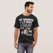 Mens Mein Lieblings-T-Ball-Player nennt mich Pop P T-Shirt (Vorne ganz)