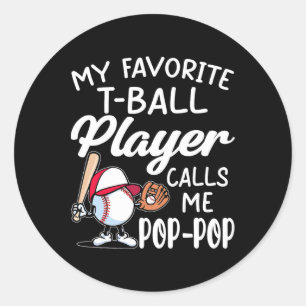 Mens Mein Lieblings-T-ll-Player ruft mich Pop Pop  Runder Aufkleber
