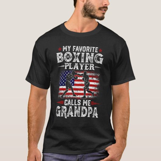 Mens Mein Lieblingsboxer nennt mich Opa Us T-Shirt (Vorderseite)