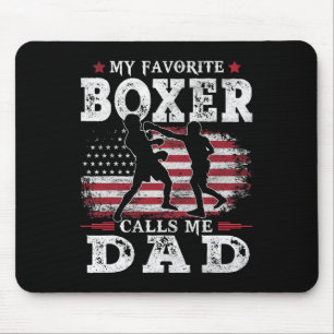 Mens mein Lieblingsboxer nennt mich Vater Usa Flag Mousepad