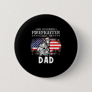 Mens Mein Lieblingsfeuerwehrmann nennt mich Vater Button