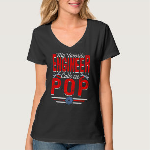 Mens Mein Lieblingsingenieur nennt mich Pop Engine T-Shirt