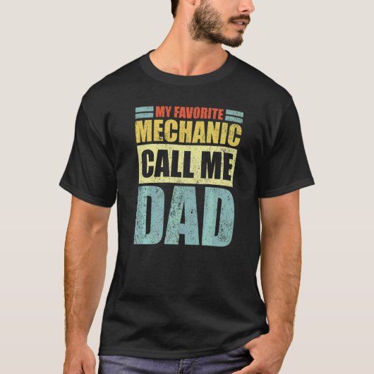 Mens mein Lieblingsmechaniker nennt mich Vater Vat T-Shirt (Vorderseite)