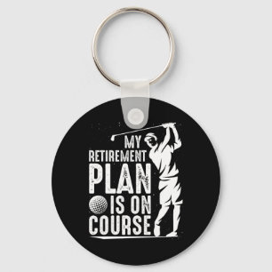 Mens mein Rentplan ist auf Kurs Funny Golf Re Schlüsselanhänger