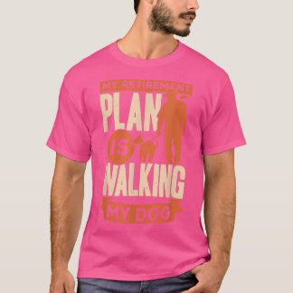 Mens mein Rentplan läuft auf meinem Hund T-Shirt