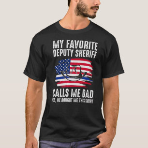 Mens Mein Stellvertreter Sheriff ruft mich Vater S T-Shirt