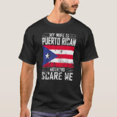Mens meine Ehefrau ist Puerto Rico nichts stört mi T-Shirt (Vorderseite)