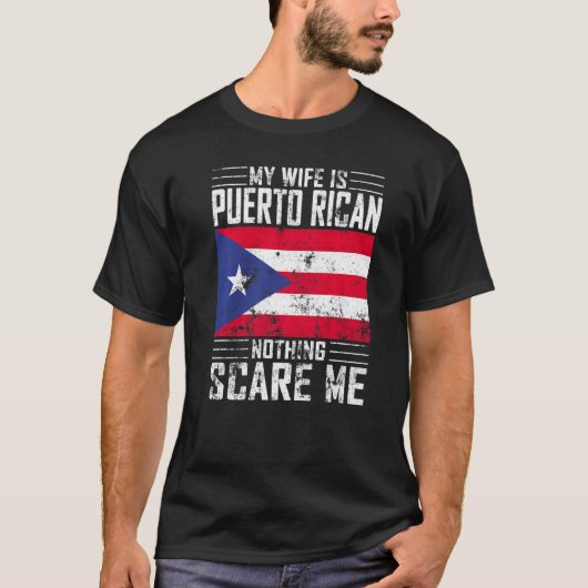 Mens meine Ehefrau ist Puerto Rico nichts stört mi T-Shirt (Vorderseite)