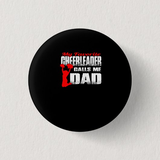 Mens Meine Lieblings-Cheerleader nennt mich Vater Button (Vorderseite)