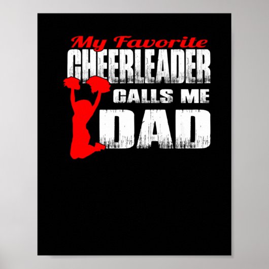 Mens Meine Lieblings-Cheerleader nennt mich Vater  Poster (Vorne)