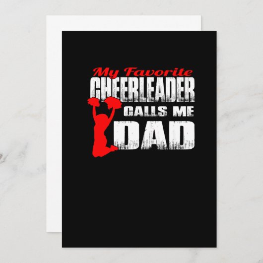 Mens Meine Lieblings-Cheerleader nennt mich Vater Save The Date (Vorne/Hinten)