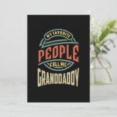 Mens meine Lieblings-Leute nennen mich Granddaddy- Dankeskarte (Stehend Vorderseite)