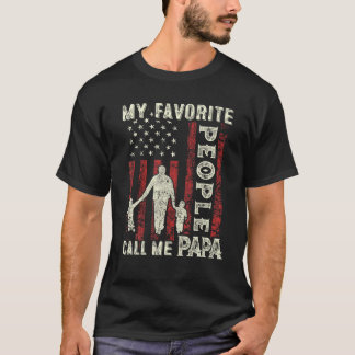 Mens Meine Lieblings-Leute nennen mich Papa Flag G T-Shirt