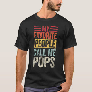 Mens Meine Lieblings-Leute nennen mich Pop Vintage T-Shirt