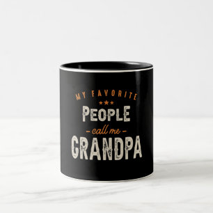 Mens meine Lieblingsmenschen nennen mich Großvater Zweifarbige Tasse