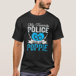 Mens Meine Lieblingspolizei nennt mich Poppie Vate T-Shirt