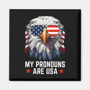 Mens meine Pronomen sind der sonnige Adler der USA Magnet