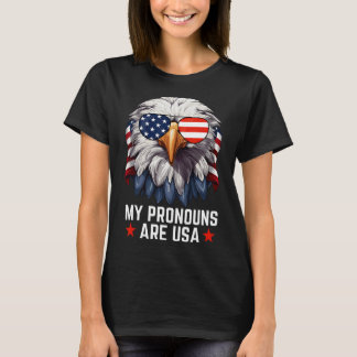Mens meine Pronomen sind der sonnige Adler der USA T-Shirt