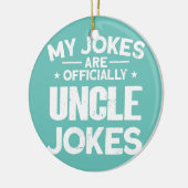 Mens meine Witze sind offiziell Onkel Jokes Funny Keramik Ornament (Links)