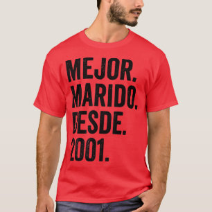 Mens Mejor Marido Desde 2001 21. Hochzeitstag T-Shirt