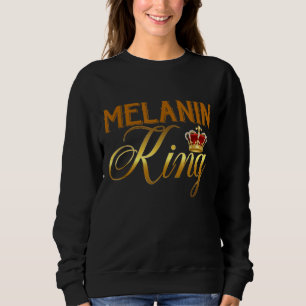 Mens Melanin King - African Black History Monte Bl Sweatshirt