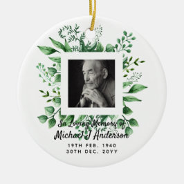 Mens Memorial Gift Bereavement Foto Liebe Erinneru Keramik Ornament