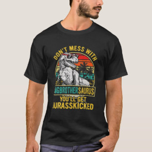 Mens Men Vatertag Funny Big Brothersaurus Dino T-Shirt