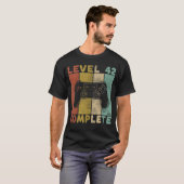 Mens Mens 42nd Birthday Men Gaming Level 42 Comple T-Shirt (Vorne ganz)