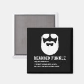 Mens Mens Bearded Onkel Vater Bartded Funkle Funny Magnet (Vorderseite/Rückseite)