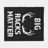 Mens Mens Big Racks Materie Fun Deer Buck Jagd M Fleecedecke (Vorderseite (Horizontal))