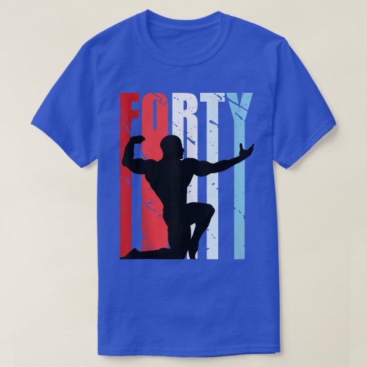 Mens Mens Bodybuilding 40. Geburtstag T-Shirt (Design vorne)